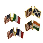 GLOBAL FLAGS UNLIMITED Italy & US Combo Lapel Pin 204208
